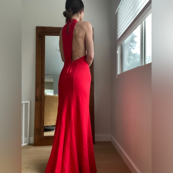 NWT Meave By Anthropologie Halter MIDI Red Dress 2X - Picture 12 of 14